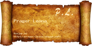 Prager Leona névjegykártya